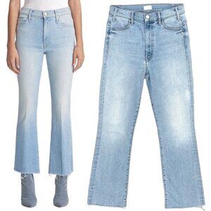 Mother High Rise The Hustler Ankle Fray Jeans in When In Rome Light Wash Size 28